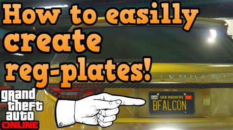 GTA online guides - How to create custom license plates - YouTube