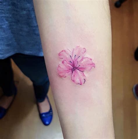 Cherry blossom / sakura watercolor tattoo | Pretty flower tattoos ...