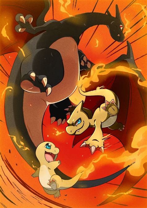 Shiny Charmender, Charmeleon and Charizard in 2022 | Pokemon charizard ...