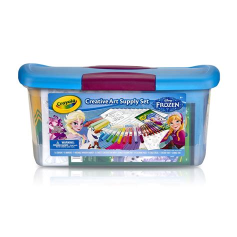 Crayola Disney Frozen Creativity Tub Art Supplies Kit, Over 80 Pieces ...