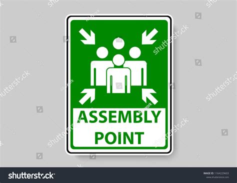 Vector Design Assembly Point Sign Stock Vector (Royalty Free ...