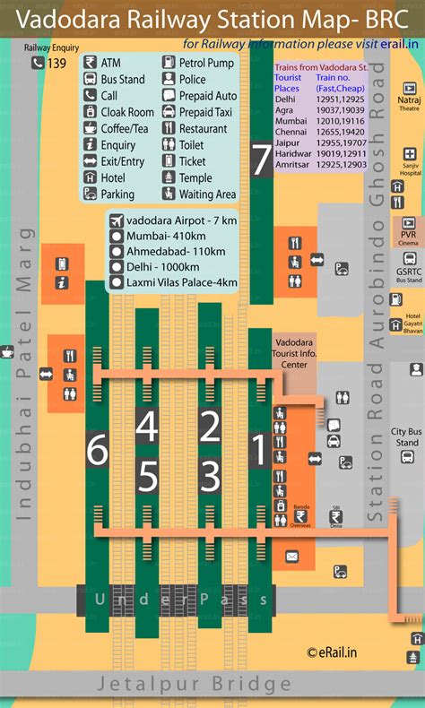 Vadodara Railway Station Map