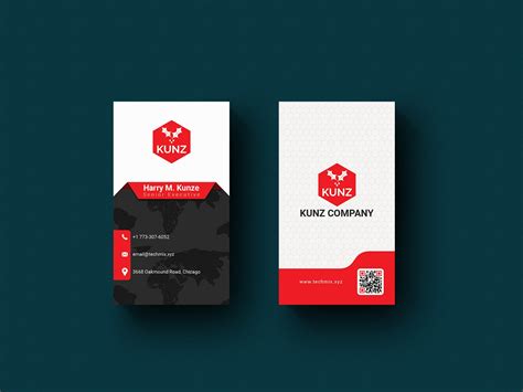 Vertical Business Card Design | TechMix