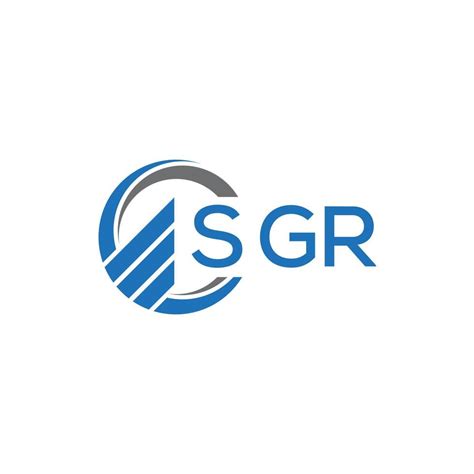 SGR Flat accounting logo design on white background. SGR creative ...