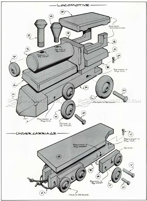 #1641 Wooden Toy Train Plans - Children’s Wooden Toy Plans and Projects ...