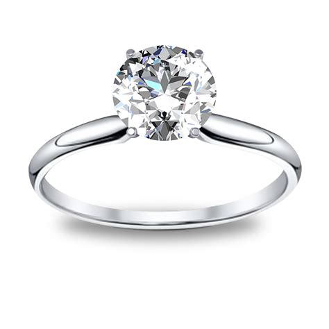 1ct. Round cut Natural Diamond Solitaire Diamond Engagement Ring (GIA ...