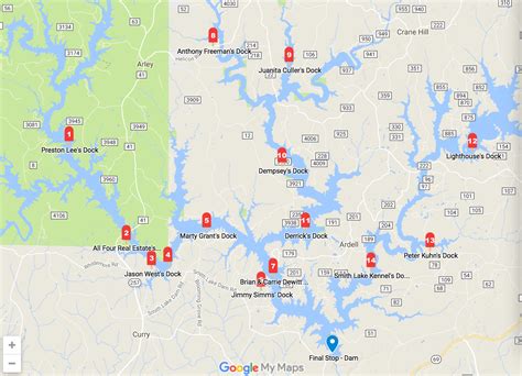 Map Of Smith Lake - Draw A Topographic Map