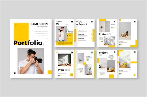 Portfolio Template Vectors & Illustrations for Free Download | Freepik