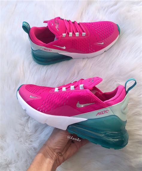 Nike Air Max 270 Pink Girls/Womens customized with Swarovski Crystals ...