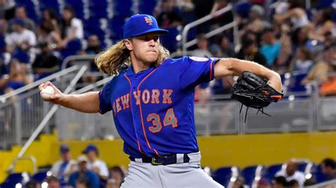 Noah Syndergaard records win for NY Mets, but Marlins steal 3 bases