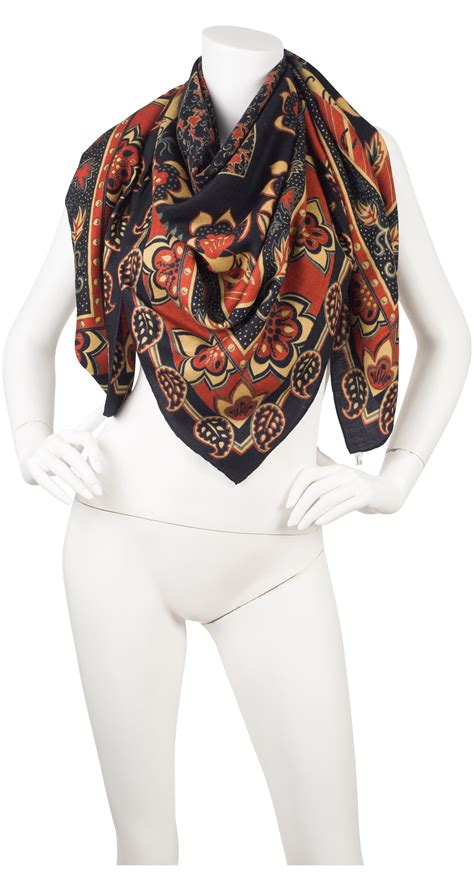 Hermès 1980s Floral Cashmere & Silk Shawl – Featherstone Vintage