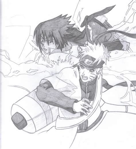 Naruto Vs Sasuke Sketch version by Little-Shohei on DeviantArt