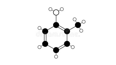 O-toluidine Molecular Structure 3d, Flat Model, Ortho-toluidine ...