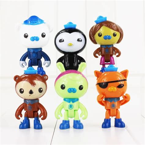 6Pcs/Set 6~7cm Octonauts figure toy peso captain Barnacles kwazii ...