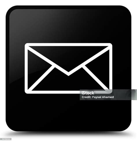 Email Icon Black Square Button Stock Illustration - Download Image Now ...