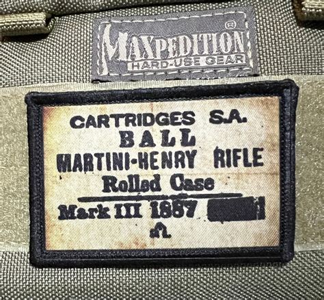 Martini Henry Ammo Morale Patch Hook and Loop Custom Patch 2x3 Made in ...