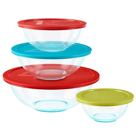 Pyrex Mixing Bowl, Glass, 8-Piece - Walmart.com