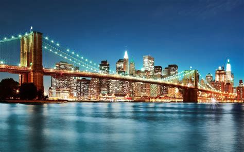 Brooklyn Bridge at night HD wallpaper | Wallpaper Flare