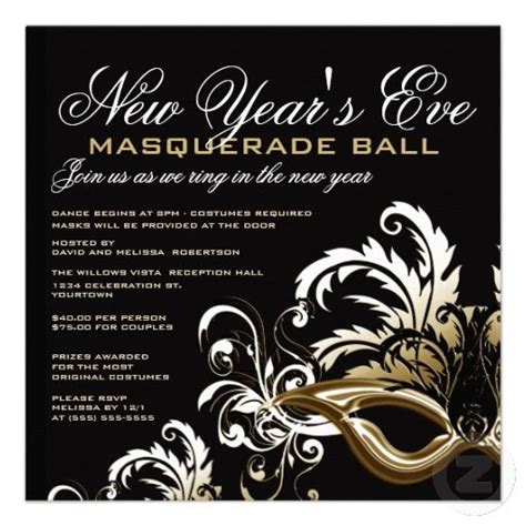 masquerade ball invite - Bing Images | New years eve invitations ...