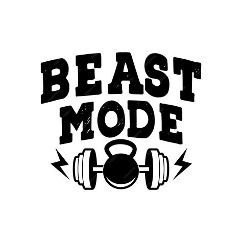 Premium Vector | Beast mode illustration design