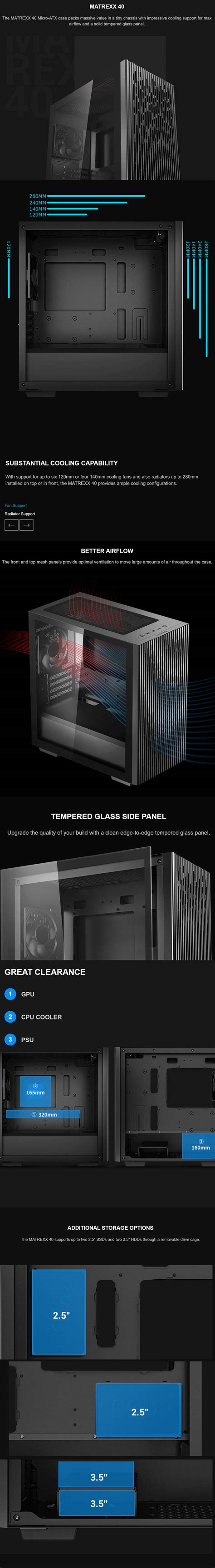 Deepcool MATREXX 40 TG mATX Case - Umart.com.au