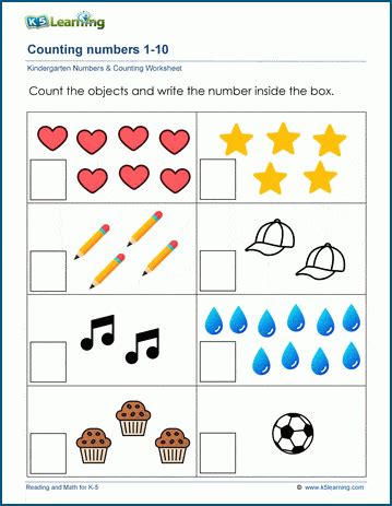 Preschool Number Matching Worksheets 1-10 - nachmacherin80