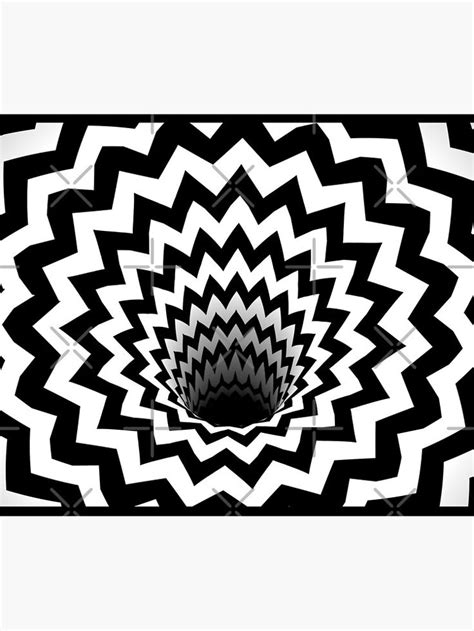 Optical Illusion Black Hole Chevron (Black/White) Comforter by hyproinc ...