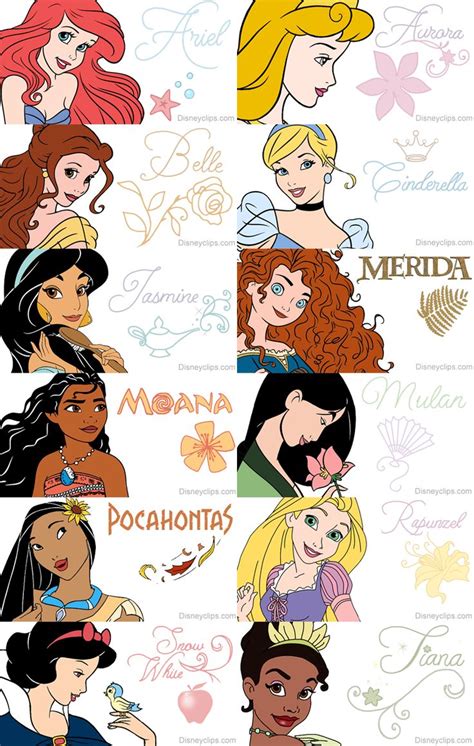 Official Disney Princess List | Walt disney princesses, Disney princess ...