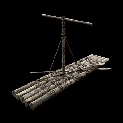 Wooden Survival Raft - 3D Model by Enterables