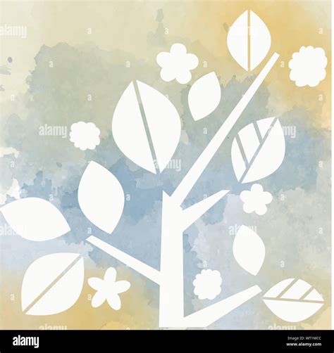 watercolor background with tree Stock Vector Image & Art - Alamy