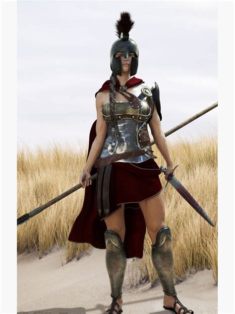 "The Spartan. Portrait of a battle hardened Greek Spartan female ...