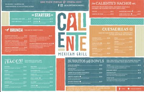 Online Menu of Caliente Mexican Grill Restaurant, Scottsdale, Arizona ...