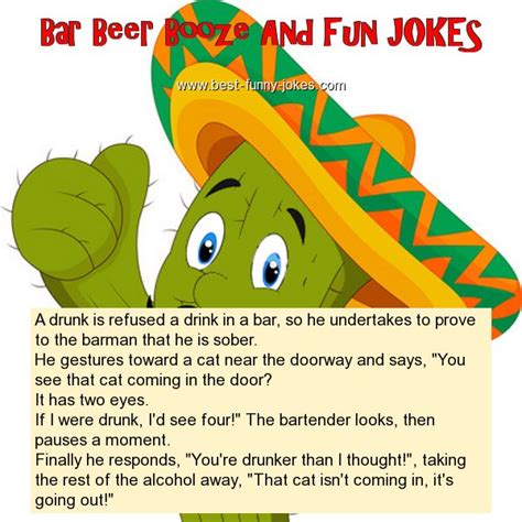 Bar Beer Booze And Fun Jokes: A drunk is refused a...