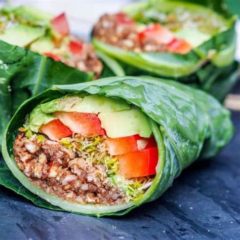 Raw Vegan Recipes - Collard Wraps {Gluten Free, Paleo}