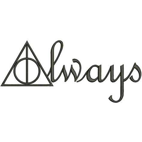 Always Deathly Hallows from Harry Potter Filled Machine Embroidery ...