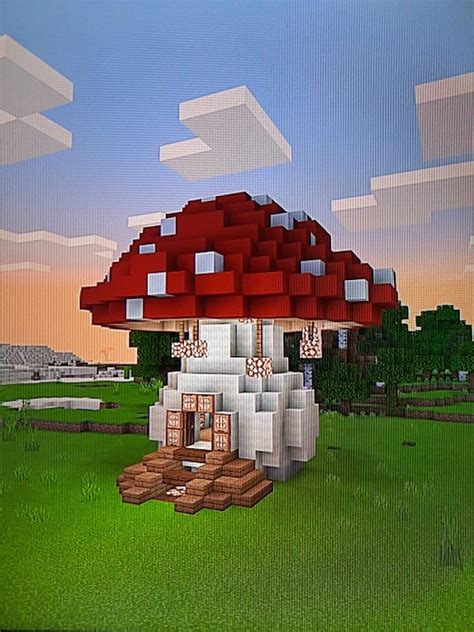 Mushroom house minecraft | Cool minecraft creations, Cool minecraft ...