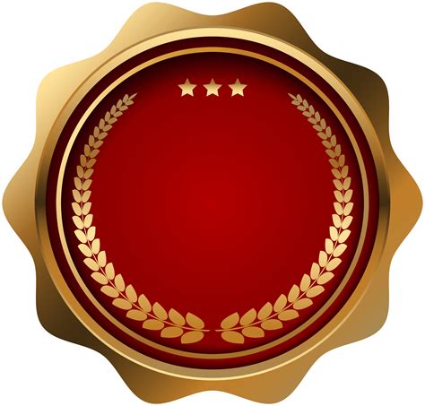 Seal Badge Red PNG Clip Art Image | Gallery Yopriceville - High-Quality ...