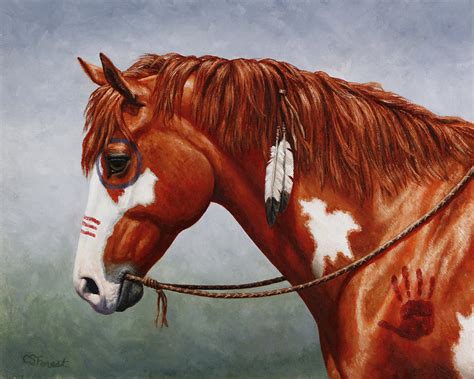 Native American War Horse Painting by Crista Forest | Pixels