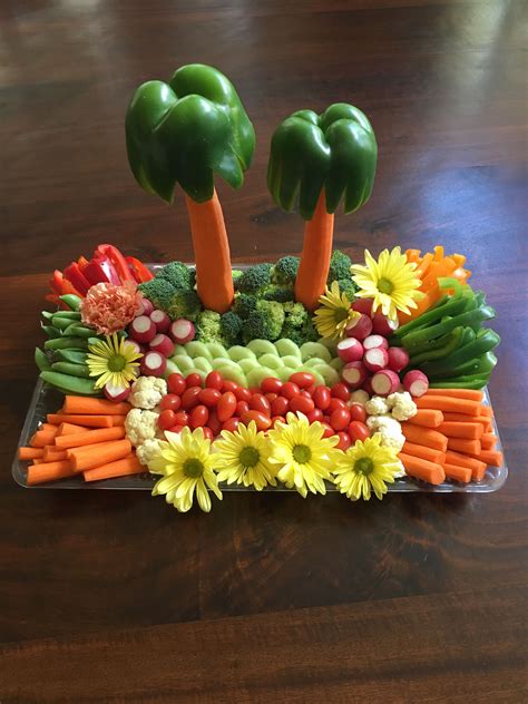 Luau Veggie Tray | Vegetable tray, Veggie platters, Fun kids food