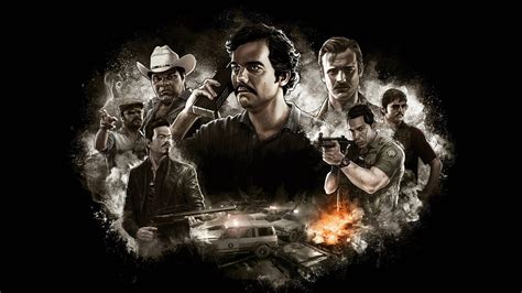 Download Narcos Characters With Pablo Escobar Wallpaper | Wallpapers.com