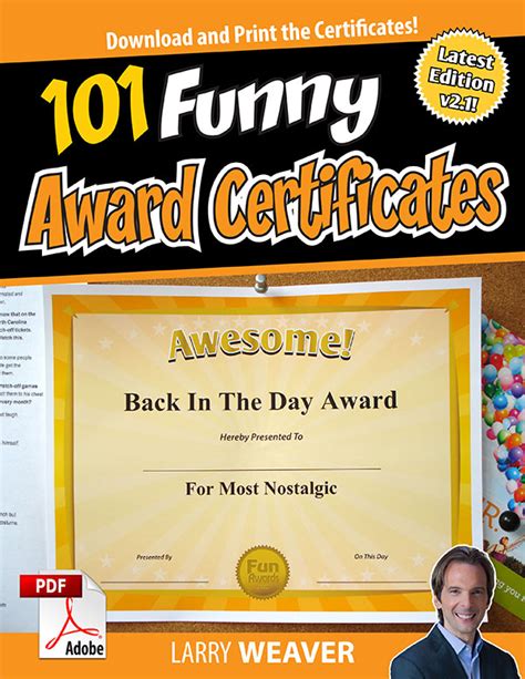 Funny Awards - Silly Awards, Humorous Award Certificates