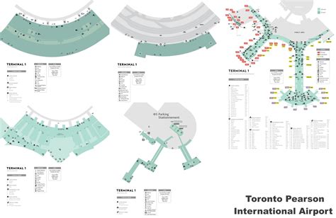 Toronto Pearson International Airport terminal 1 map - Ontheworldmap.com