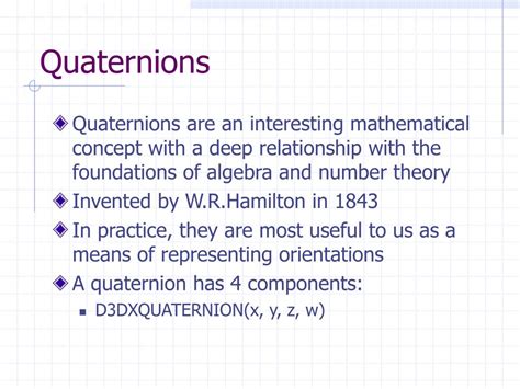 PPT - Quaternions PowerPoint Presentation - ID:494053