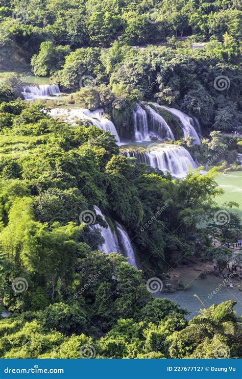 Ban Gioc - Detian Waterfall in Cao Bang, Vietnam Stock Image - Image of ...