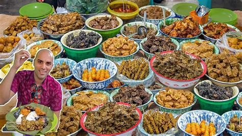 RARE SEEN Indonesian Food! WEST JAVA traditional market + Indonesian ...