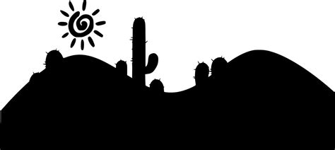 Vector silhouette of Desert on white background 22539924 Vector Art at ...