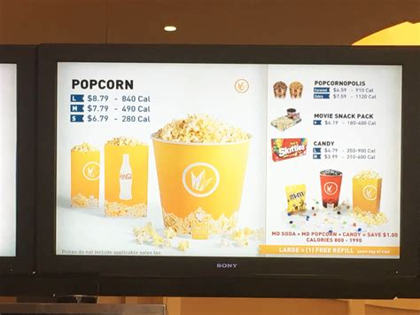 Regal Cinemas Food Menu