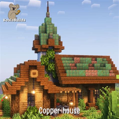 Minecraft: Copper House | Copper house, Easy minecraft houses ...