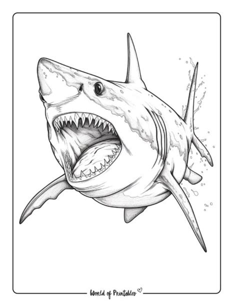 Shark Pictures To Colour