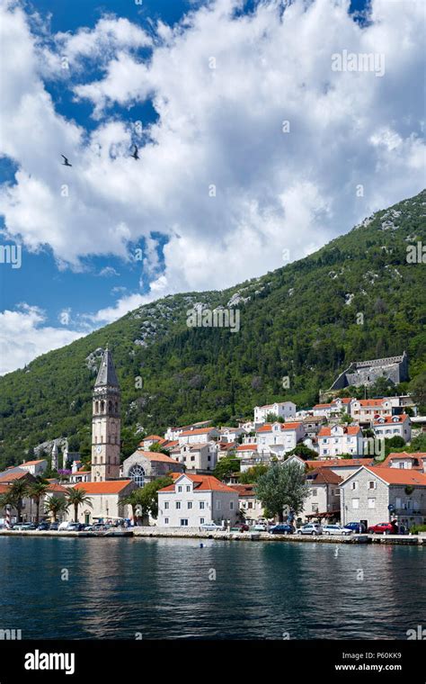 Perast, bay of Kotor Montenegro Stock Photo - Alamy